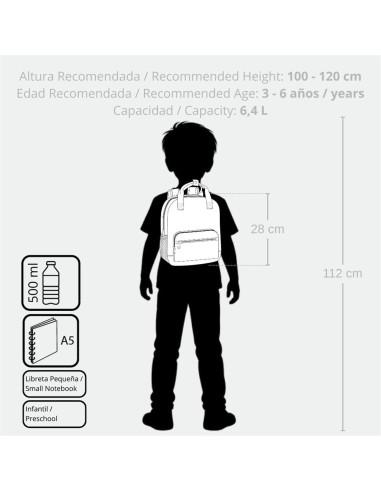 MOCHILA 28CM. ENSO ALIEN SPACE